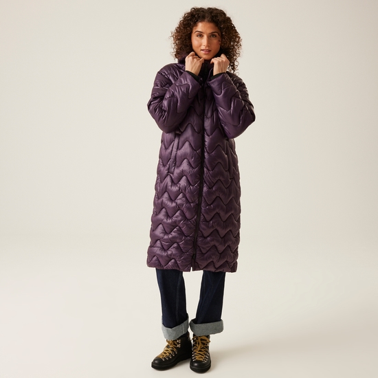 Plum padded coat new arrivals