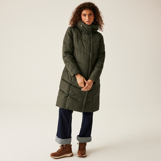 Women s Nurie Quilted Jacket Dark Khaki Regatta UK