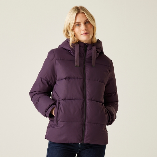 Plum quilted jacket sale