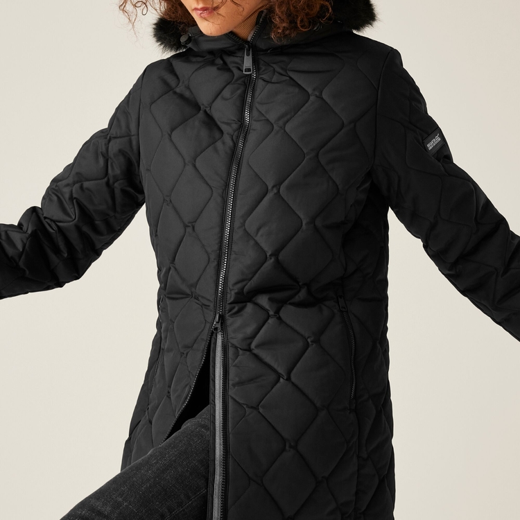 Women s Fritha III Insulated Parka Jacket Black Regatta UK