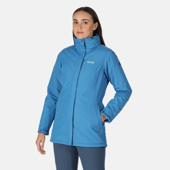 Blue waterproof jacket womens sale