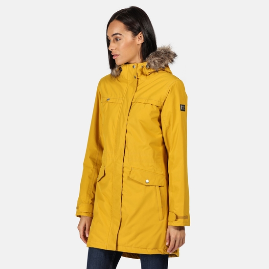 Women s Serleena II Waterproof Insulated Parka Jacket Mustard Seed Regatta UK