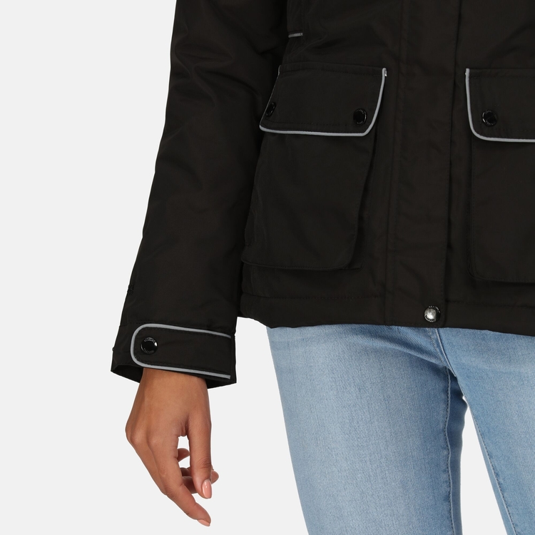 Women s Linnette Waterproof Insulated Jacket Black High Shine