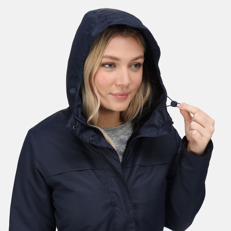Brienna waterproof insulated hooded jacket fig clearance