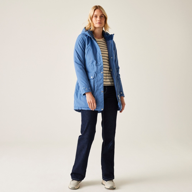 Women's voltera waterproof heated jacket navy outlet