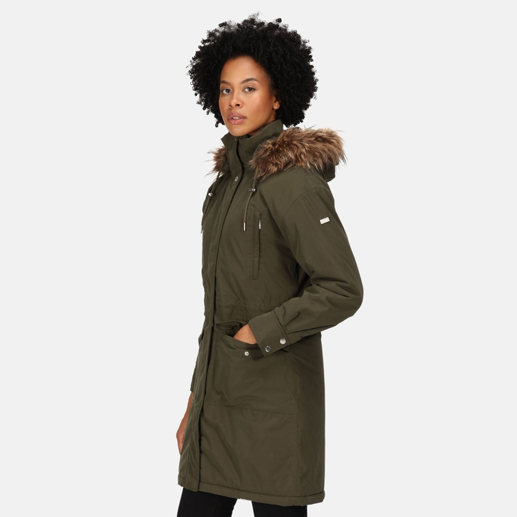 Khaki parka womens uk discount
