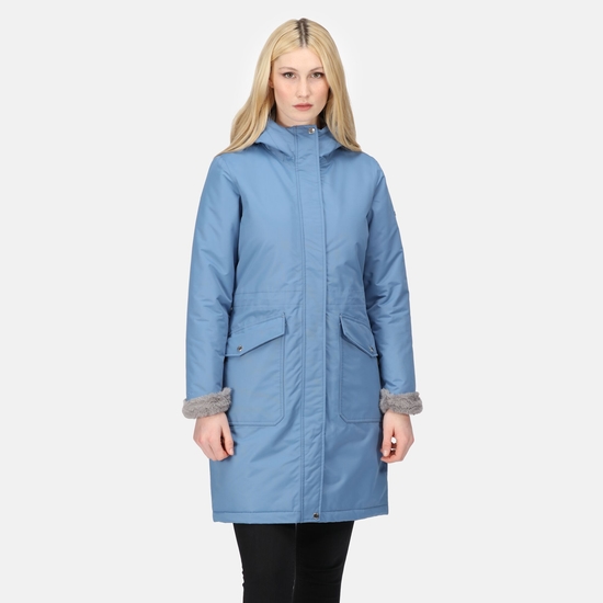 Women s Romine Waterproof Parka Jacket Slate Blue Regatta UK