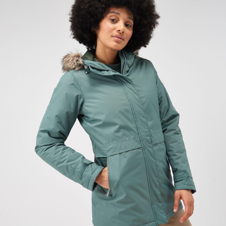 Dark green parka womens on sale