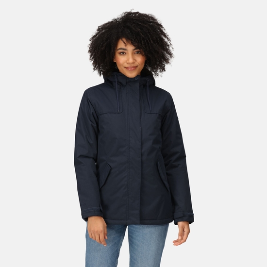 Women's Bria Fur Lined Waterproof Jacket Navy
