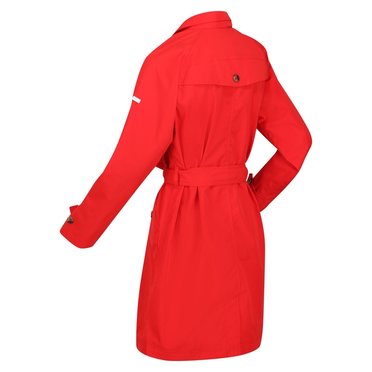 Women s Madalyn Waterproof Trench Coat Code Red Regatta UK