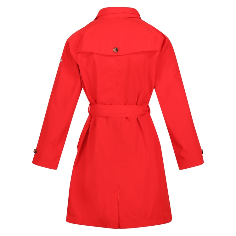 Women s Madalyn Waterproof Trench Coat Code Red Regatta IE