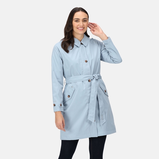 Madalyn Trench coat impermeable pour femme Gris