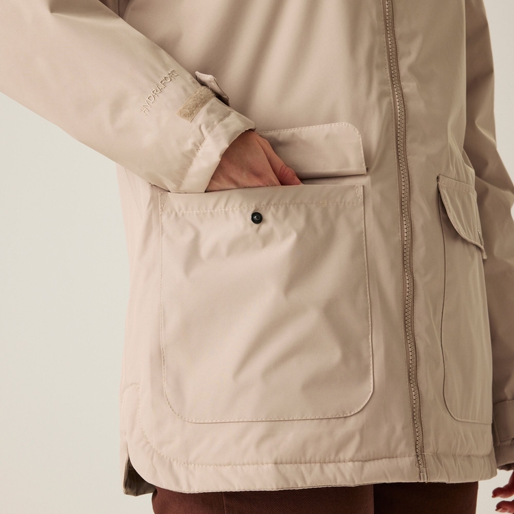 Veste Imperméable Femme Regatta Hydra Fort - Polyester Pêche, Coupe-vent & Isolée - Idéale Extérieur