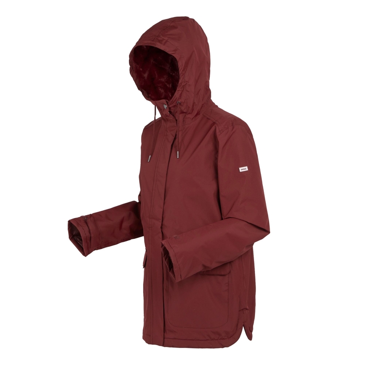 Brienna waterproof insulated hooded jacket fig clearance