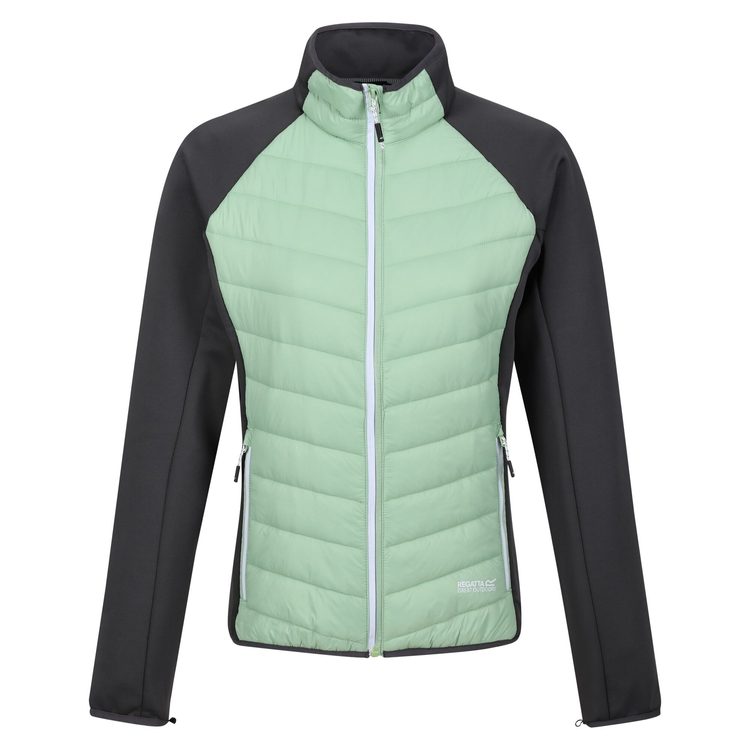Women s Carletta VIII 2 in 1 Waterproof Jacket Quiet Green Seal Grey
