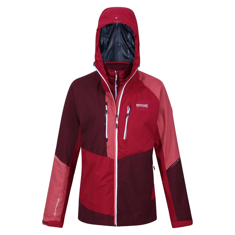 Women s Carletta VIII 2 in 1 Waterproof Jacket Burgundy Rumba Red Mineral Red Regatta ROW