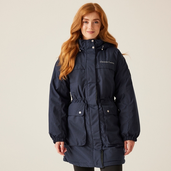 Christian Lacroix Women s Cailar Longline Waterproof Jacket Navy Marl