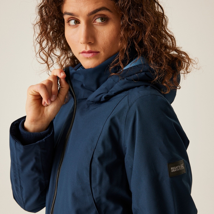Women s Yewbank IV Waterproof Jacket Navy Coronet Blue Regatta UK