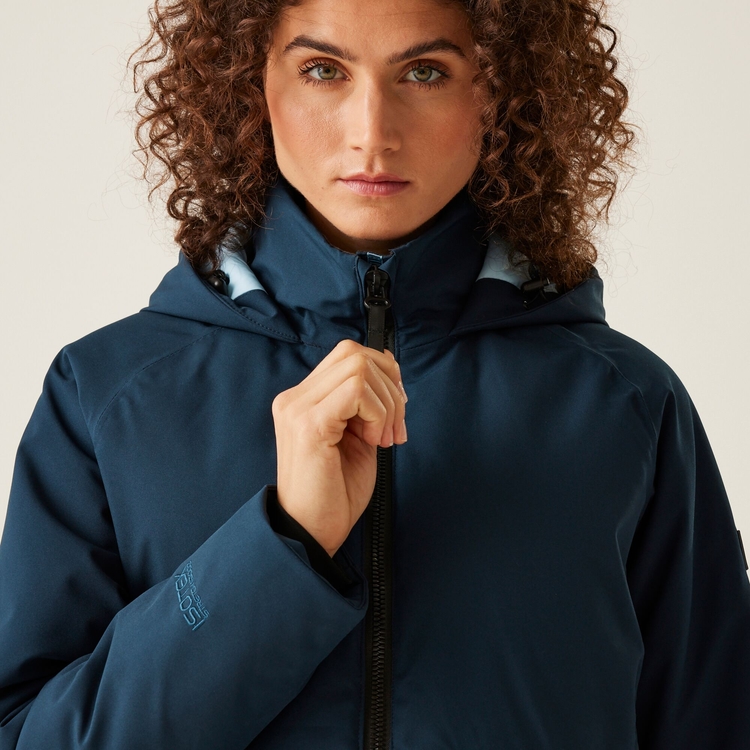 Veste Hiver Femme Imperméable Coupe-Vent Avec Doublure Polaire - Capuche, Couleur Unie, Taille S à XXL