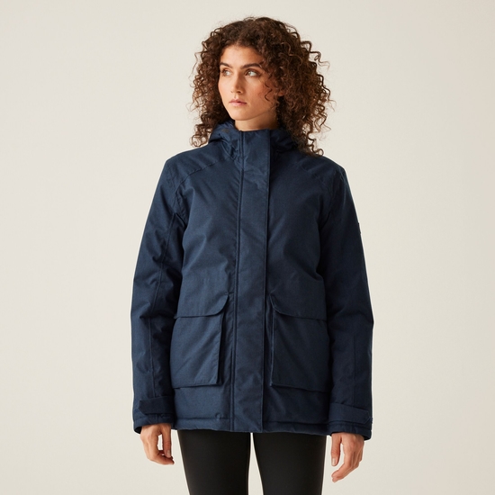Women s Ezdale Waterproof Insulated Jacket Navy Marl