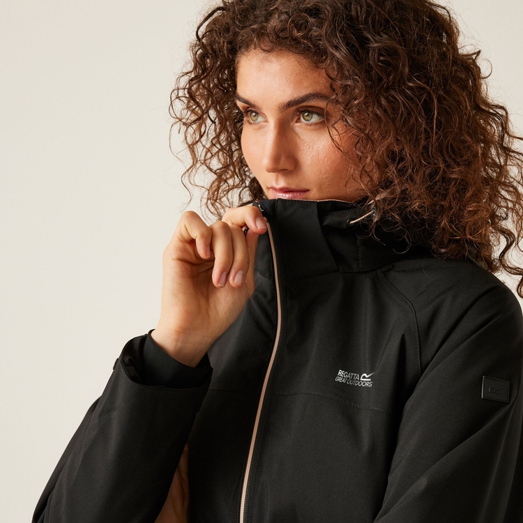 Warm black jacket womens hotsell