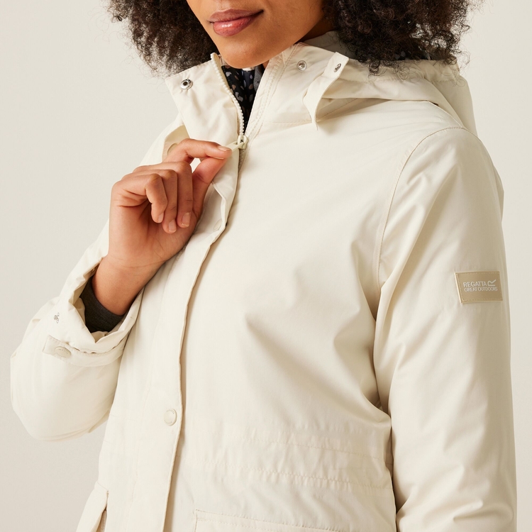 Women s Mireya Waterproof Insulated Jacket Light Vanilla Spot Print Regatta IE