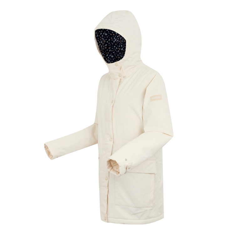 Women s Mireya Waterproof Insulated Jacket Light Vanilla Spot Print Regatta IE
