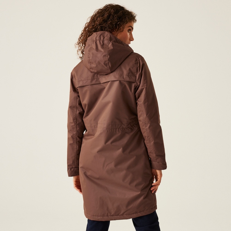 Women's Romine II Waterproof Parka Jacket Dark Brown Black