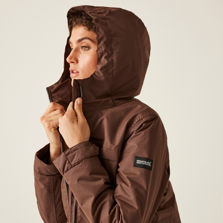 Waterproof Raincoat Womens Fur Lined Waterproof Coat HUNTER Faux