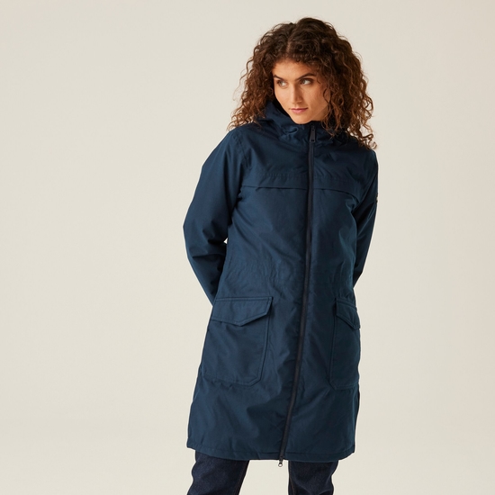 Women s Romine II Waterproof Parka Jacket Navy Marl