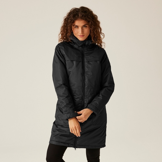 Women s Romine II Waterproof Parka Jacket Black Regatta UK