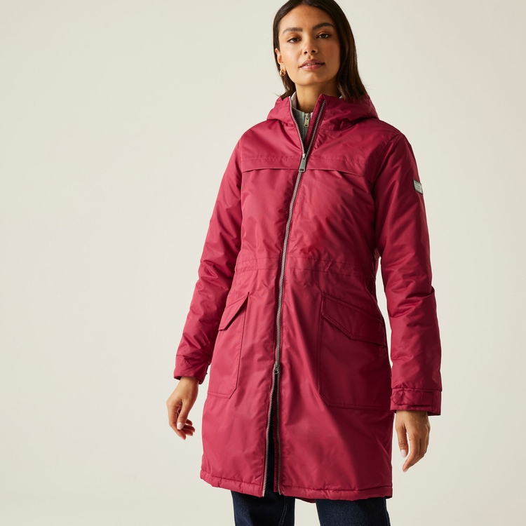 Women's Romine II Waterproof Parka Jacket - Rumba Red Black
