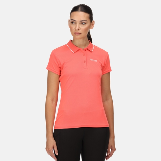 Women s Maverick V Active Polo Shirt Neon Peach Regatta ROW