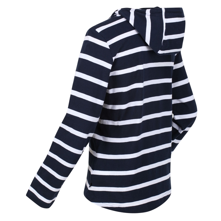 Blue and white striped hoodie women's store