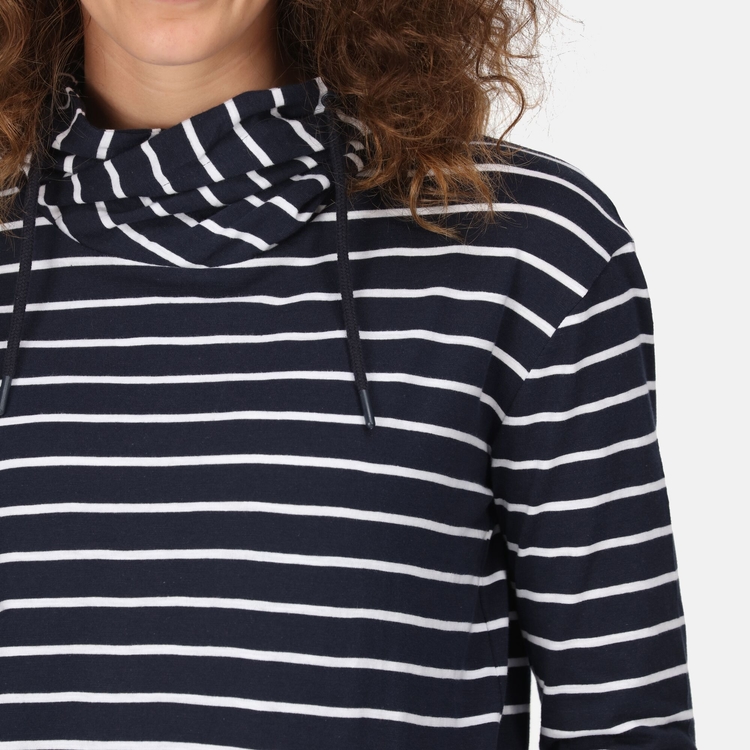 Women s Monsal Lightweight Hoodie Navy White Stripe
