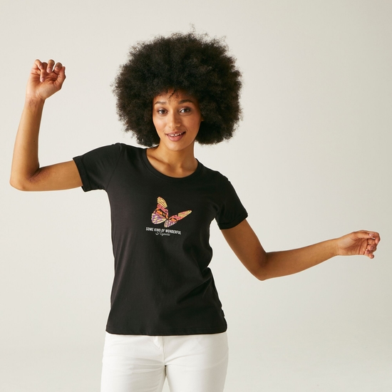Women's Filandra VIII T-Shirt - Black Butterfly | Regatta UK