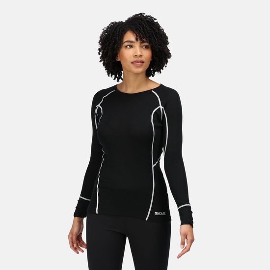 Women s Beru Overhead Base Layer Top Black Regatta ROW