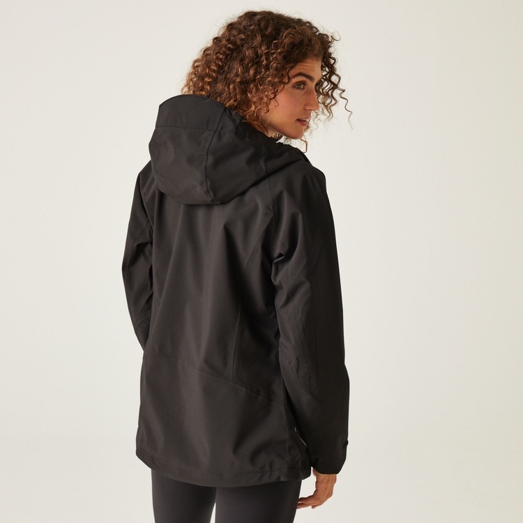 Women s Birchdale Waterproof Jacket Black White Regatta UK