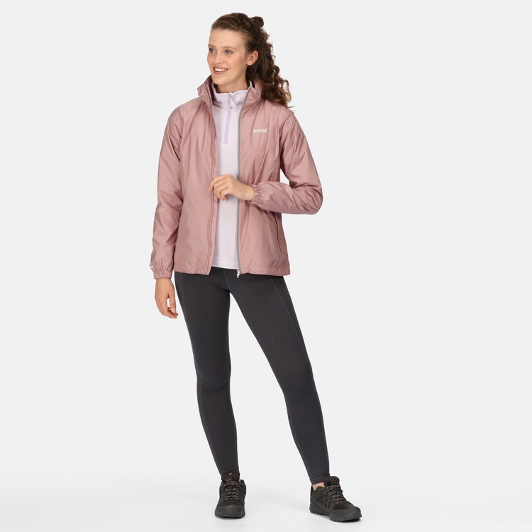Corinne IV - Damen Regenjacke  mit Reflektor-Paspelierung - Pink
