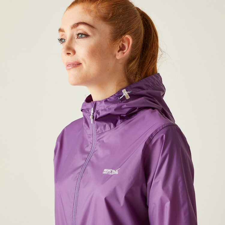 Women s Pack It III Waterproof Jacket Sunset Purple Regatta UK