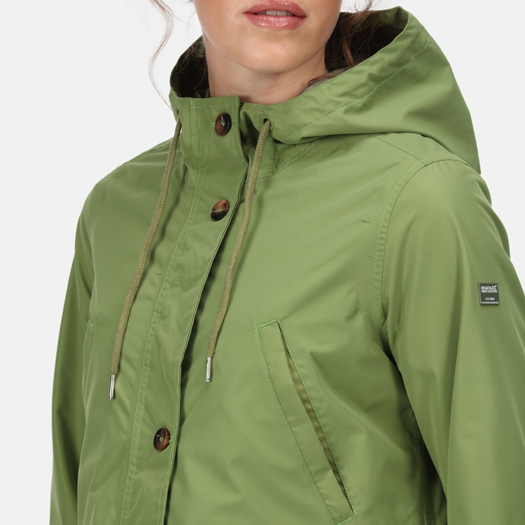 Green waterproof jacket womens on sale