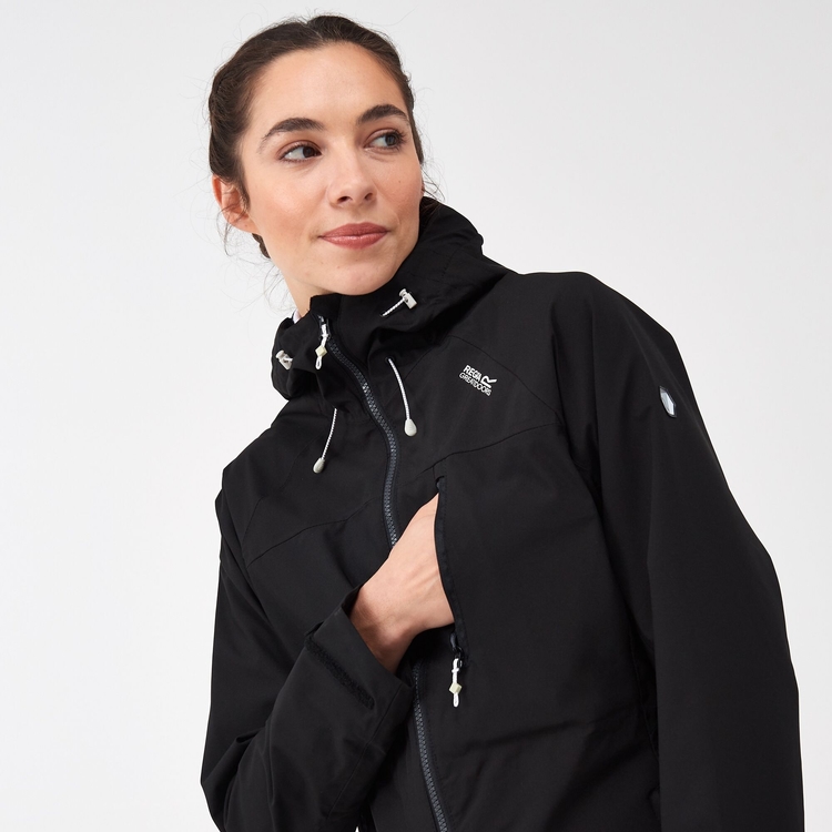 Regatta black on sale waterproof jacket womens