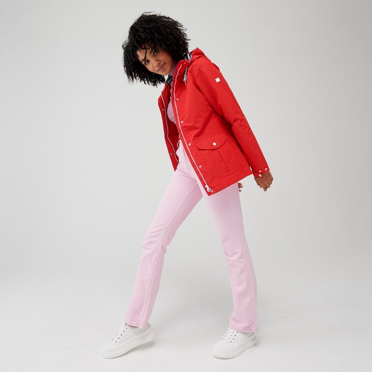 Womens red lightweight jacket top