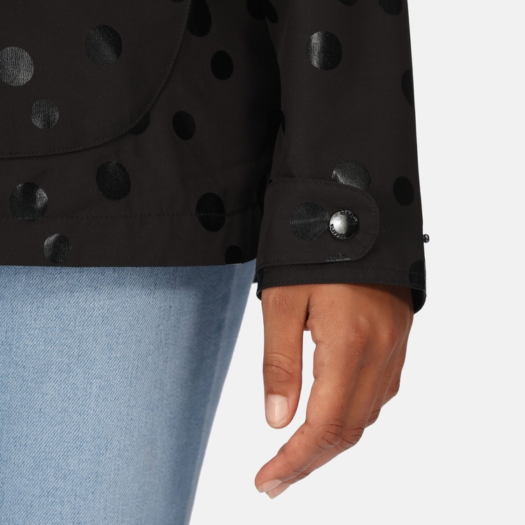 Women s Bayla Waterproof Rain Jacket Black Spot Regatta ROW