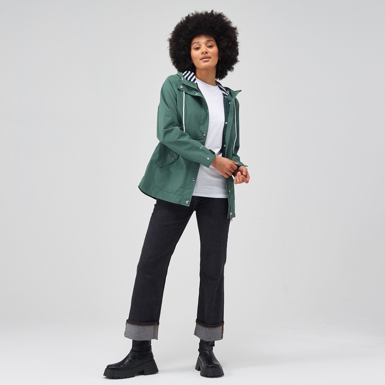 Radians RW12L Ladies Lightweight Rain Jacket - Waterproof Windbreaker, Size M, Green