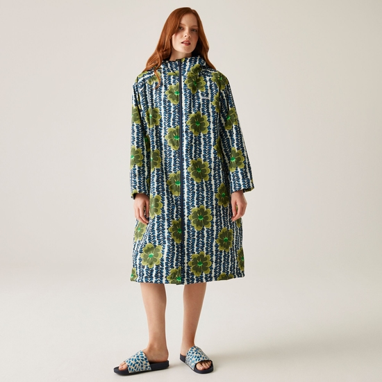 Orla Kiely - Płaszcz damski plażowy wodoodporny Changing Robe Zielony
