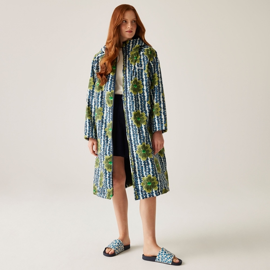 Orla Kiely - Płaszcz damski plażowy wodoodporny Changing Robe Zielony