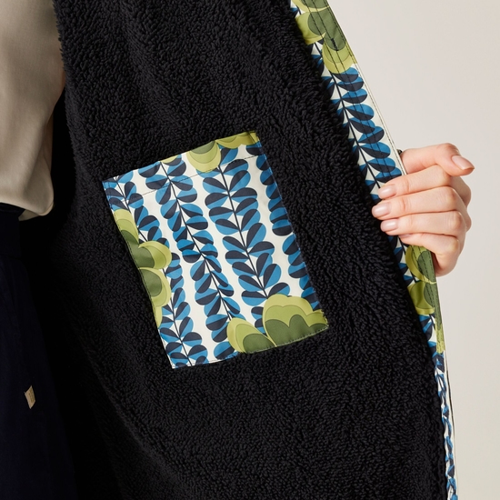 Orla Kiely - Płaszcz damski plażowy wodoodporny Changing Robe Zielony