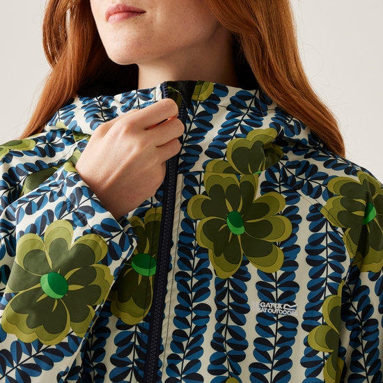 Orla Kiely - Płaszcz damski plażowy wodoodporny Changing Robe Zielony