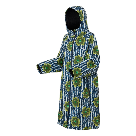Orla Kiely - Płaszcz damski plażowy wodoodporny Changing Robe Zielony